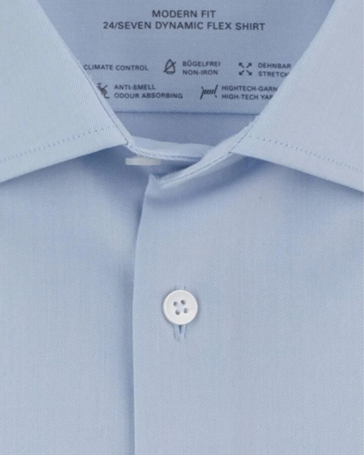 Olymp Luxor business overhemd normale fit lichtblauw effen katoen - Foto 5