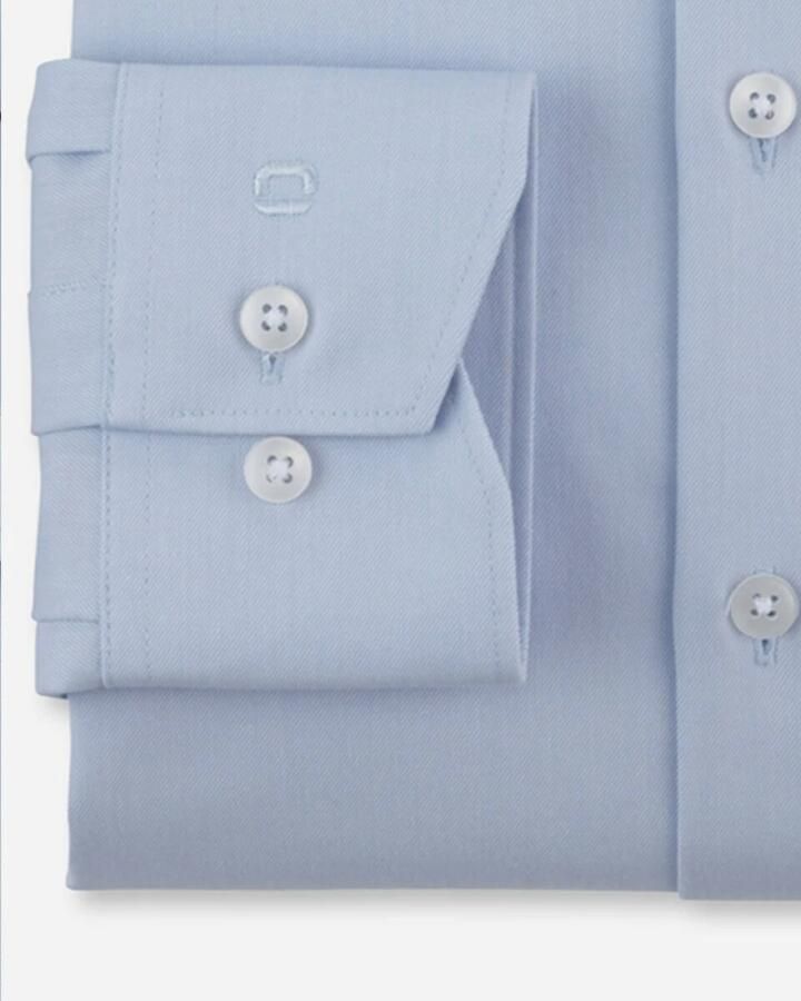 Olymp Luxor business overhemd normale fit lichtblauw effen katoen - Foto 3