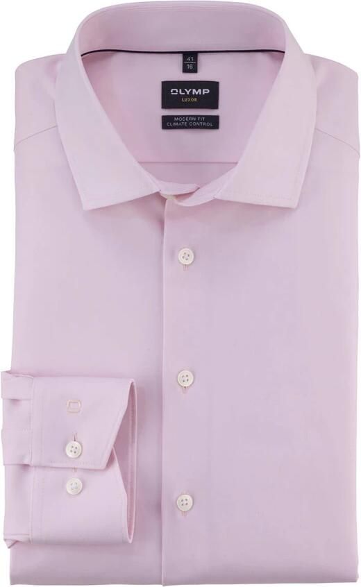 Olymp Klassiek Overhemd Pink Heren