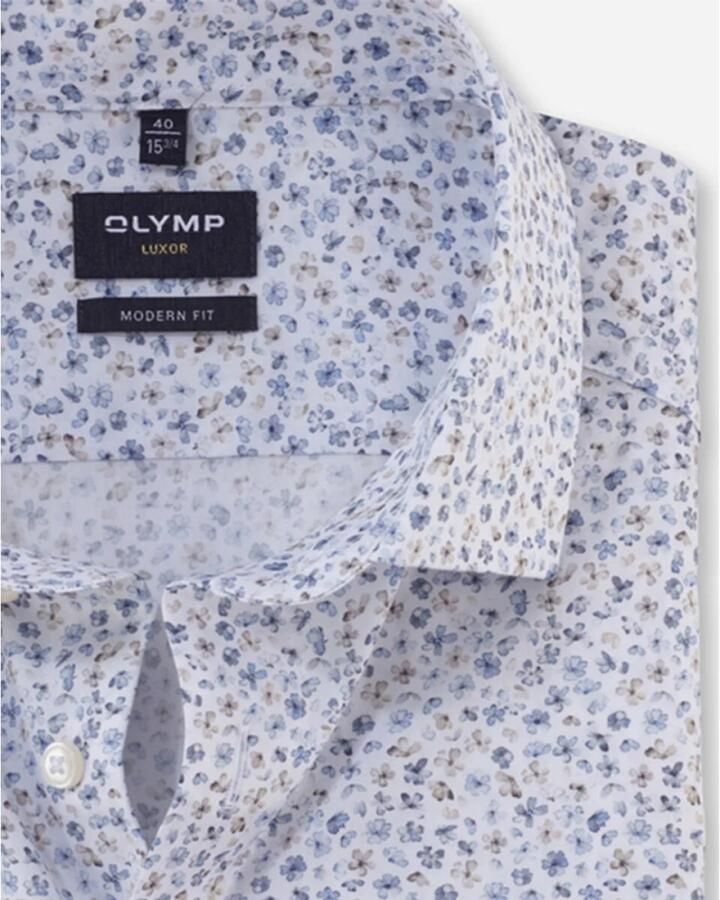 OLYMP Businessoverhemd Luxor modern fit met bloemig minimal-dessin