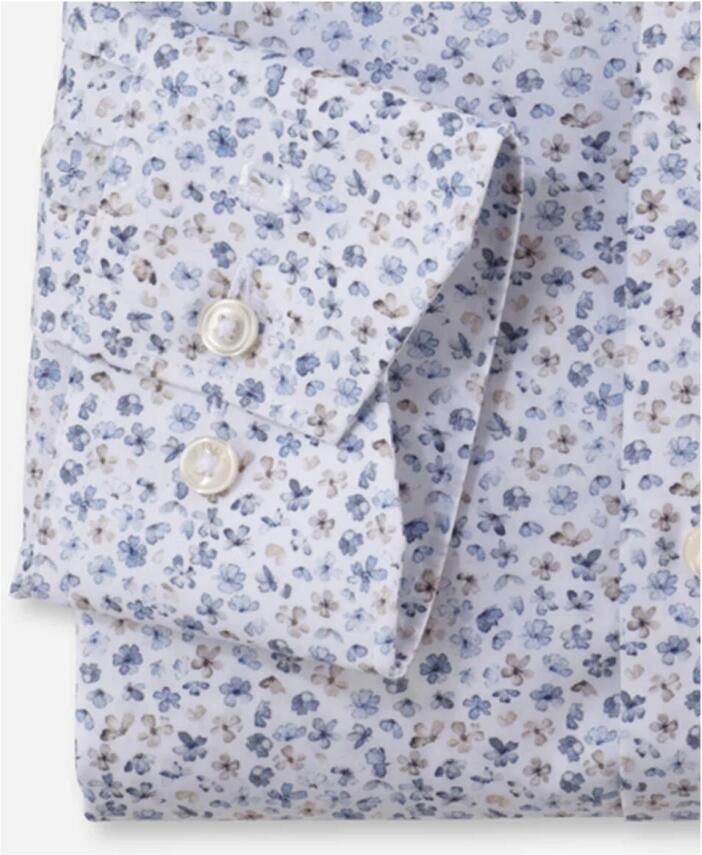 OLYMP Businessoverhemd Luxor modern fit met bloemig minimal-dessin - Foto 3