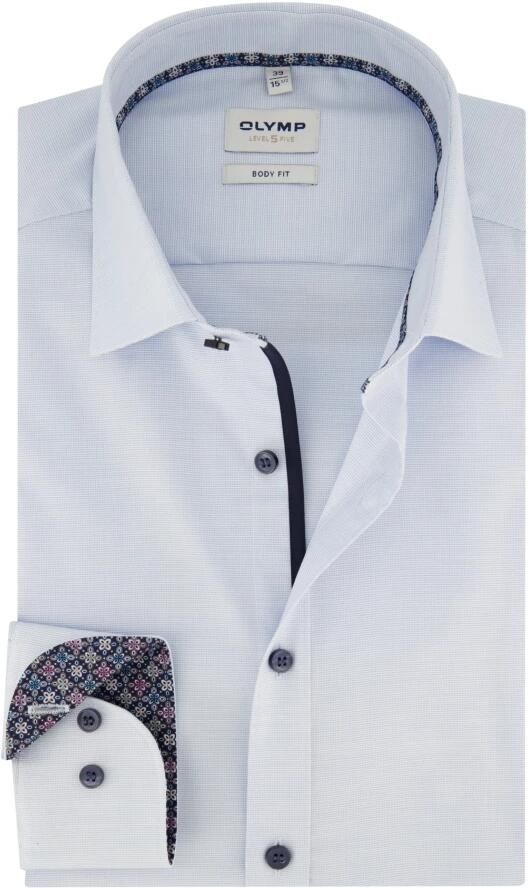 OLYMP Businessoverhemd Level Five body fit discrete pin-point patronen