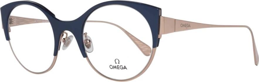 Omega Blauwe Cat Eye Optische Monturen Blue Dames