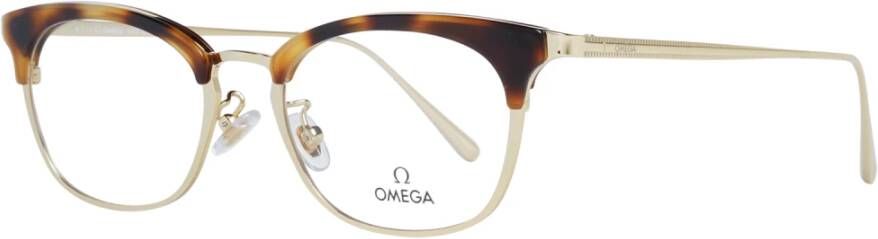 Omega Bruine Vierkante Brilmonturen voor Vrouwen Brown Dames