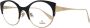 Omega Zwarte Cat Eye Optische Brillen voor Vrouwen Black Dames - Thumbnail 1