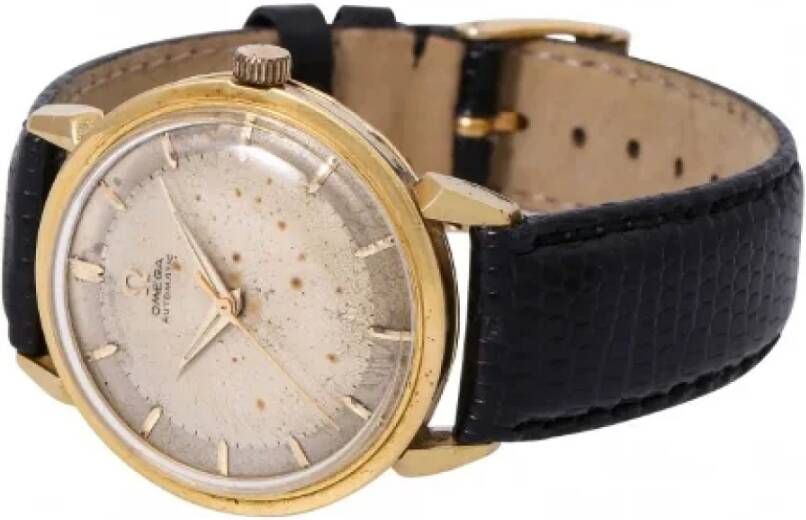Omega Vintage Pre-owned Leather watches Zwart Dames