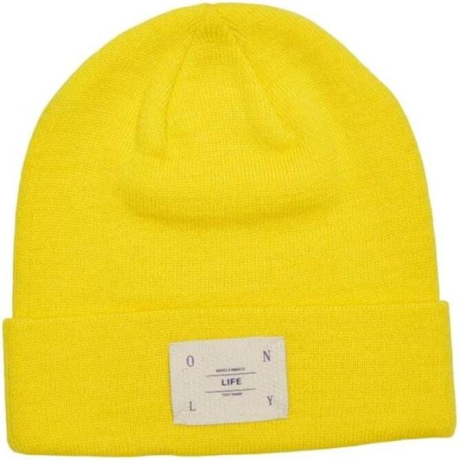 Only Maize W Patch Beanie | Freewear Geel Yellow Dames