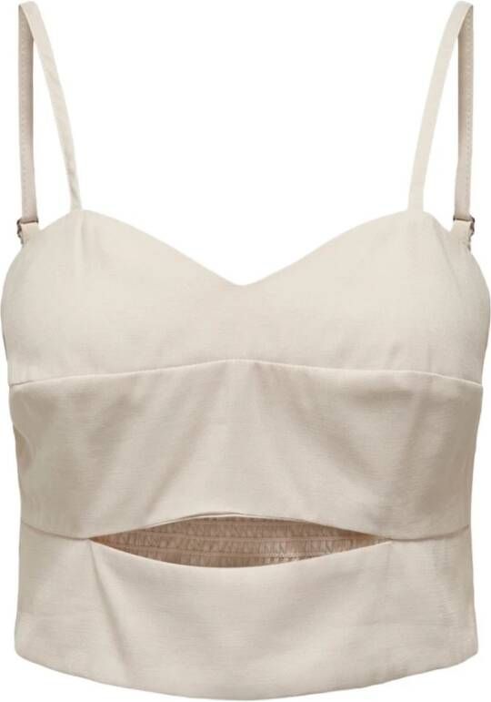 Only Beige Mouwloze Cami Relaxte Pasvorm Top Beige Dames