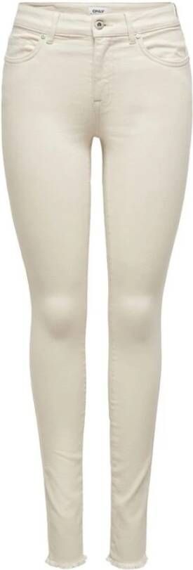 Only Beige Life Mid Skinny Jeans Beige Dames