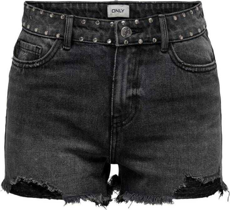 ONLY denim regular waist denim short black denim