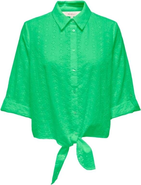 Only Blouse korte mouw Groen Dames