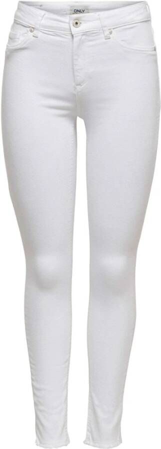 Only Ankle jeans ONLBLUSH – Rafelzoom voor casual jeanslook skinny fit denim jeans katoenmix gerafeld effen - Foto 3