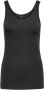 Only Zwarte Katoenen Tanktop met Bandjes Black Dames - Thumbnail 1