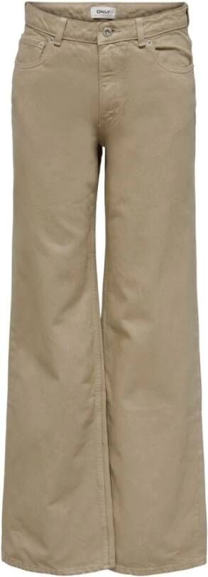 Only Brede broek Beige Dames