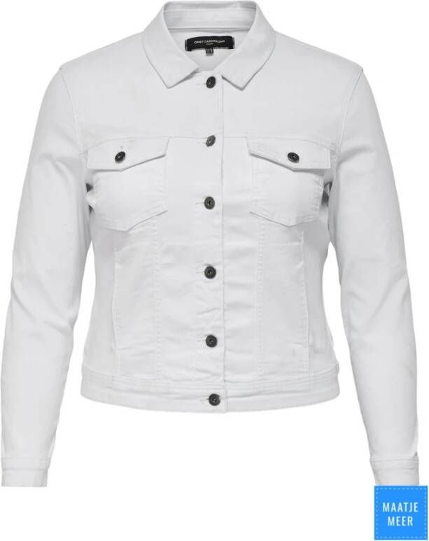 Only Carmakoma Denim Jackets Wit Dames