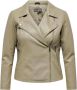 Only Carmakoma Leather Jackets Beige Dames - Thumbnail 1