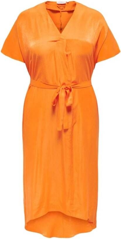 Only Carmakoma Midi Dresses Oranje Dames