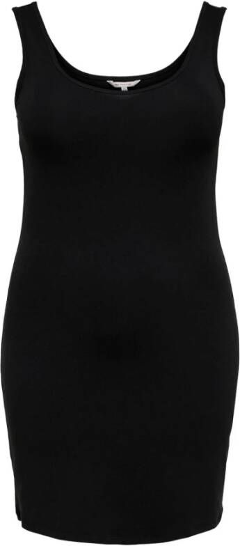 ONLY CARMAKOMA lange singlet van duurzaam katoen CARTIME zwart