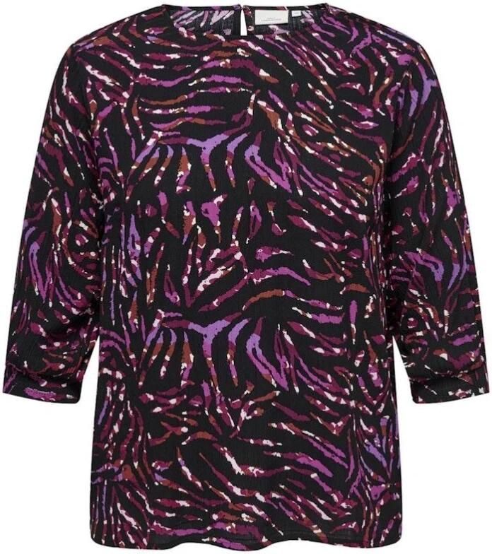 ONLY CARMAKOMA top CARNANCI met all over print zwart multi
