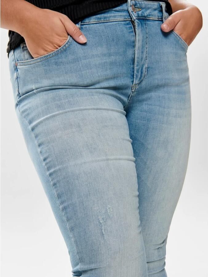 ONLY CARMAKOMA cropped regular waist skinny jeans CARWILLY light denim - Foto 2
