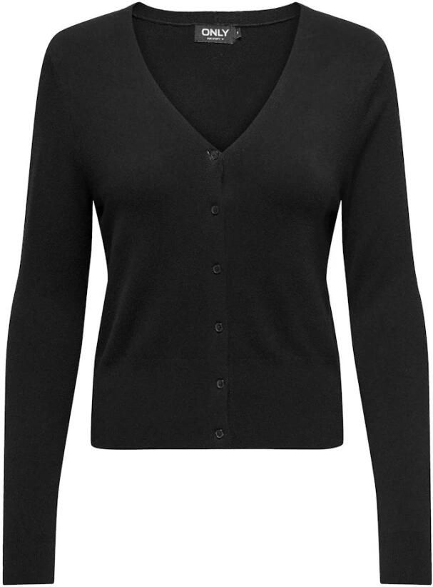 Only Carmakoma Life V-Hals Vest Gebreid Black Dames