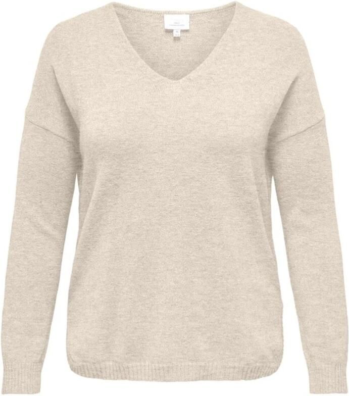Only Carmakoma Margareta Pullover Whitecap Gray Melange White Dames