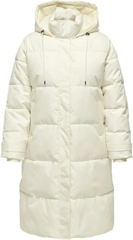 ONLY CARMAKOMA gewatteerde winterjas CARIRENE ecru