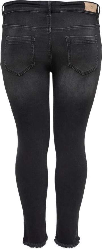 ONLY CARMAKOMA cropped regular waist skinny jeans CARWILLY antraciet - Foto 4
