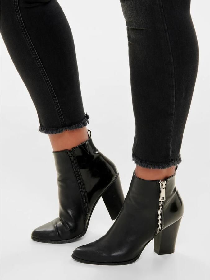 ONLY CARMAKOMA cropped regular waist skinny jeans CARWILLY antraciet - Foto 2