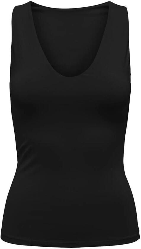 Only Carmakoma V-hals Top in Zwart Black Dames