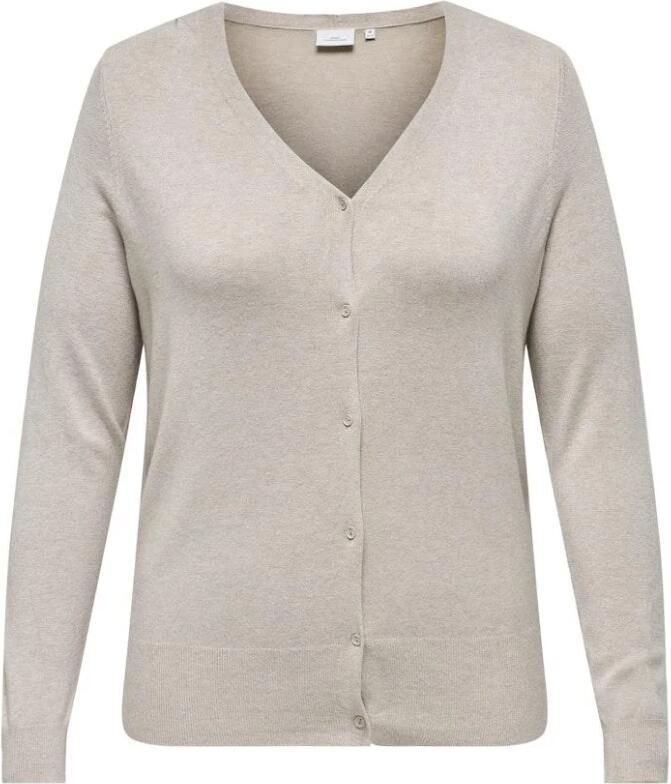 Only Carmakoma V-Neck Cardigan Sweater White Dames