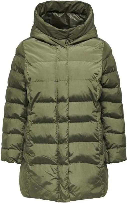 ONLY CARMAKOMA gewatteerde winterjas CARLINA groen