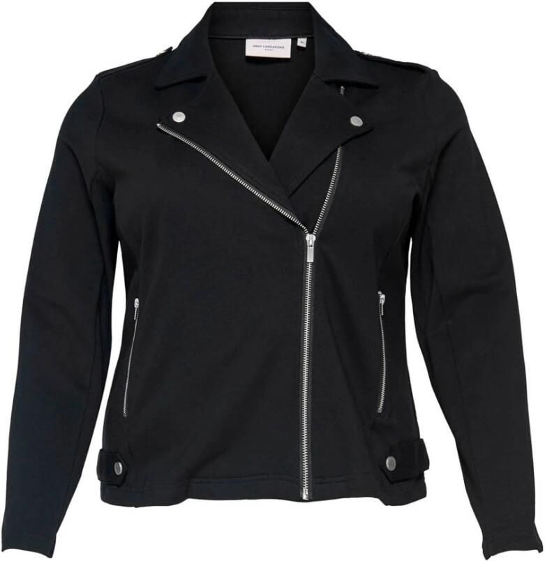 Only Carmakoma Zwarte Bikerjas Freewear Zwart Black Dames - Foto 3