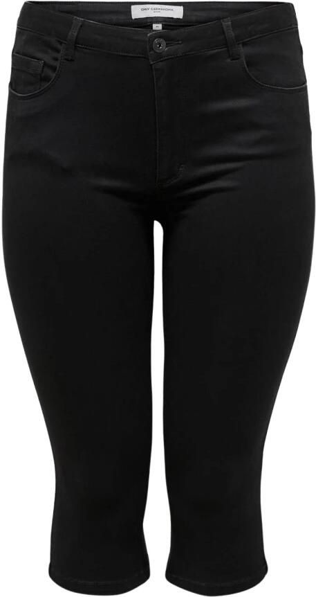 ONLY CARMAKOMA 7 8 jeans CARAUGUSTA HW SKINNY DNM KNICKERS BLACK met stretch - Foto 4