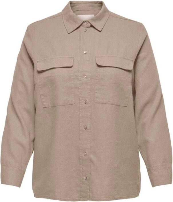 Only Carmakoma Shirts Beige Dames