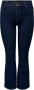 ONLY CARMAKOMA high waist flared jeans CARSALLY donkerblauw - Thumbnail 2