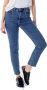 Only Korte straight fit jeans met labelpatch - Thumbnail 7