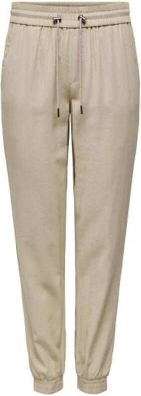 Only Dames Beige Broek met Veters Beige Dames