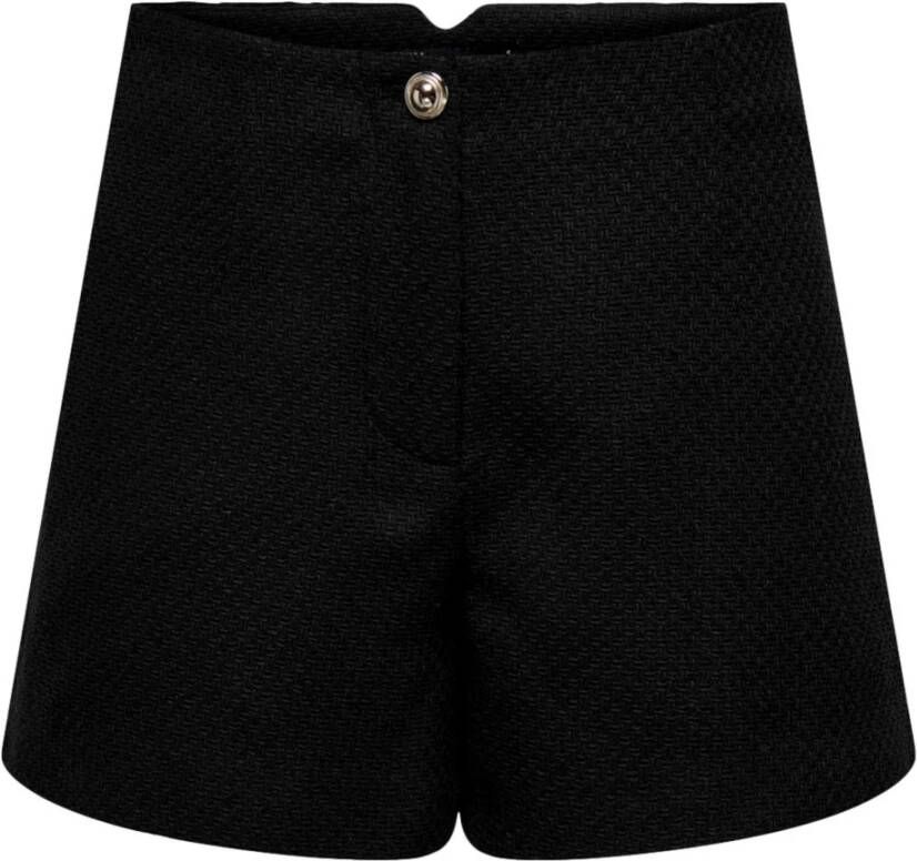 Only Dames casual shorts Zwart Dames