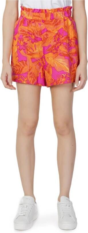 Only Dames Oranje Print Shorts Oranje Dames