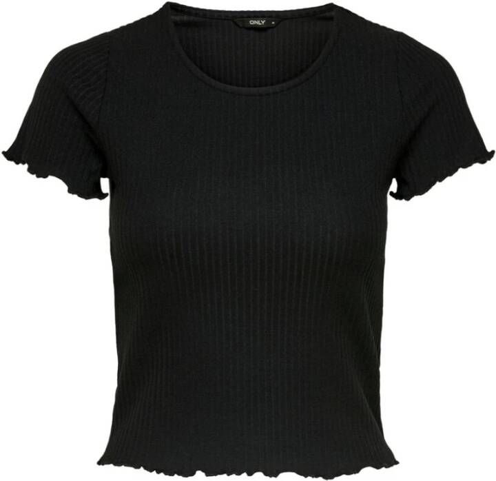 Only Dames-T-shirt Emma manches courtes Zwart Dames