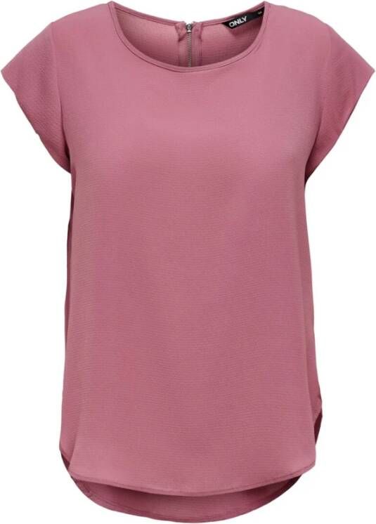 Only Blouse met korte mouwen ONLVIC S S SOLID TOP NOOS PTM