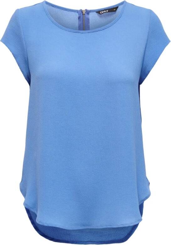 Only Dames-T-shirt met korte mouwen onlvic solid Blauw Dames
