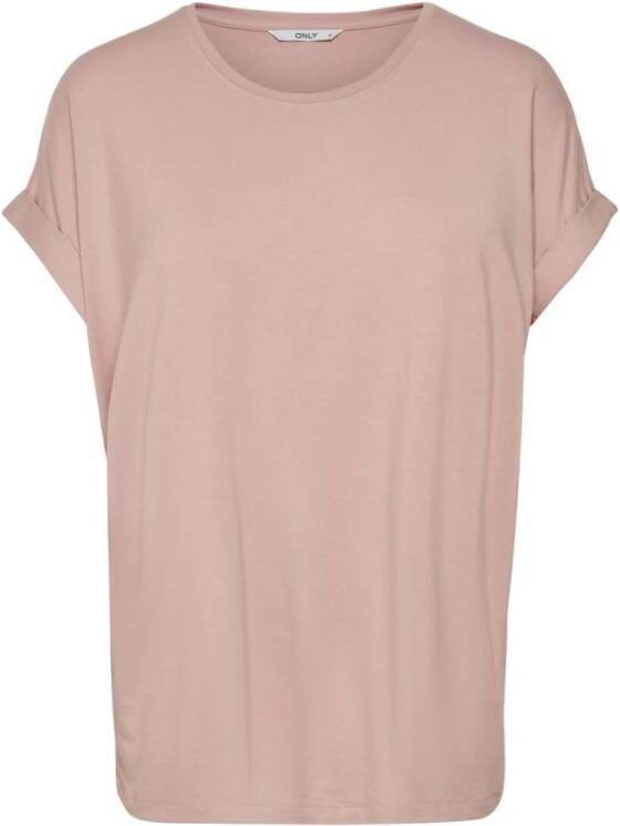 Only Dames-T-shirt Moster manches courtes col rond Roze Dames