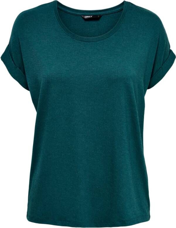 Only Dames-T-shirt ronde hals Onlmoster Blauw Dames