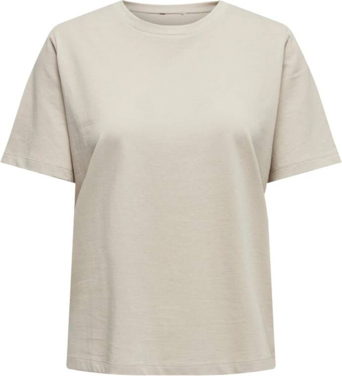 Only OOY S S TEE JRS Noos Silver Lining | Freewear Beige Dames