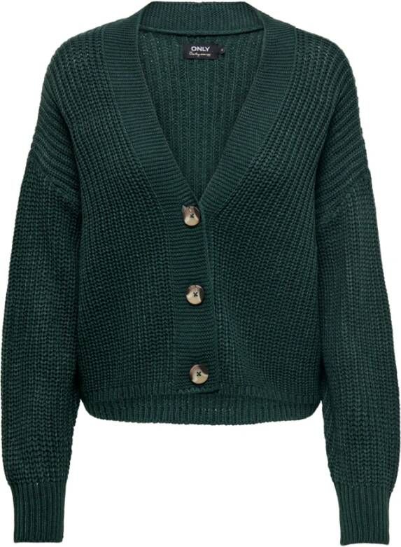 Only Regular fit gebreid jack met extra brede schouders model 'CAROL'