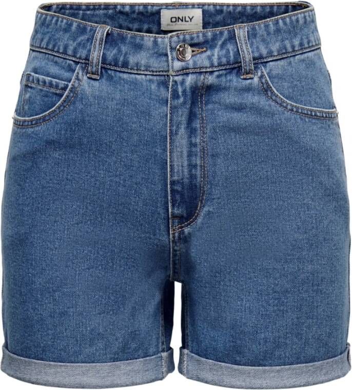 Only Denim Shorts Blauw Dames