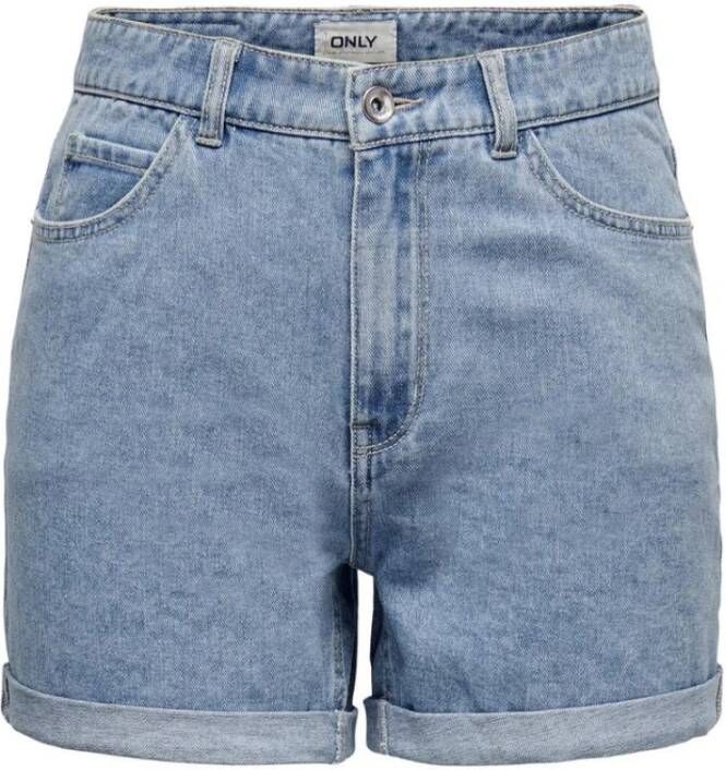 Only Denim Shorts Blauw Dames