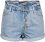 ONLY high waist straight fit jeans short ONLCUBA light blue denim - Thumbnail 2